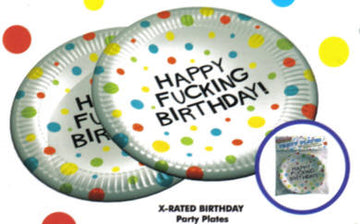 Happy Fucking Birthday Plates