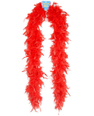 Feather boa 72in - red