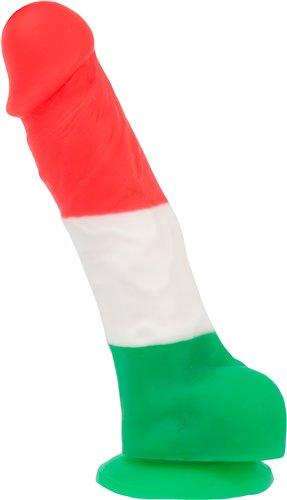 Addiction Leonardo 7 inches Dildo Red, White, Green