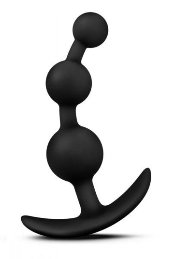 Luxe Be Me 3 Black Silicone Anal Beads