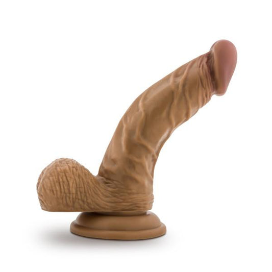 Silicone Willys 6.5 inches Silicone Dildo with Balls Mocha