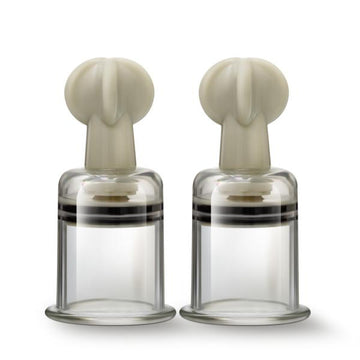 Temptasia Clit &amp; Nipple Twist Large Suckers Set Of 2 Clear