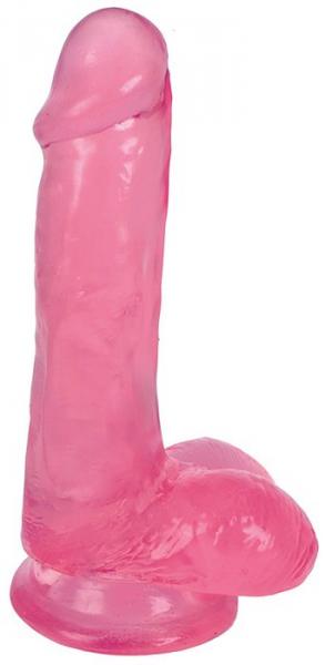 Lollicock 6 inches Slim Stick Dildo Balls Pink Cherry Ice