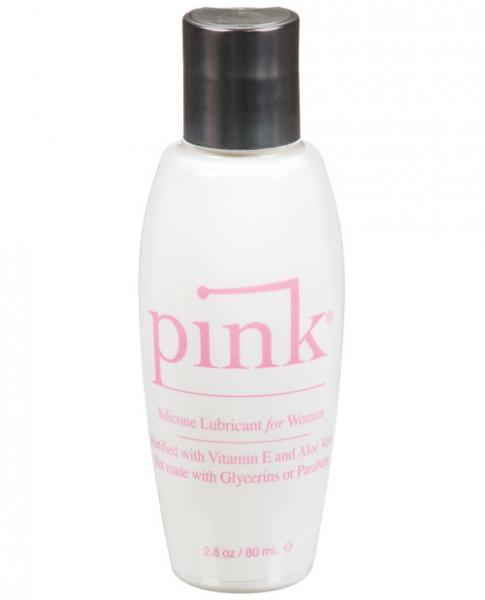 Pink Silicone Lube Flip Top Bottle 2.8 fluid ounces