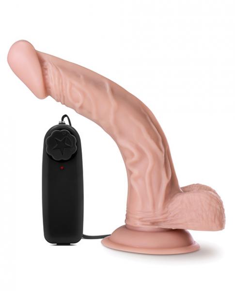 Dr. Skin Dr. Sean 8 inches Vibrating Cock Suction Cup Beige