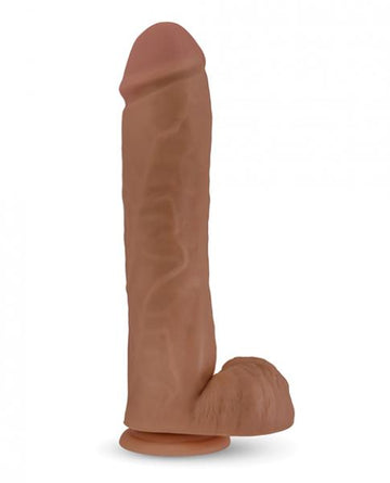 Silicone Willy's 11.5 inches Dildo, Balls & Suction Cup Mocha