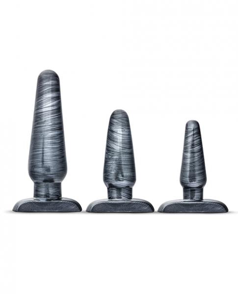 Jet Anal Trainer Kit Carbon Metallic Black 3 Butt Plugs