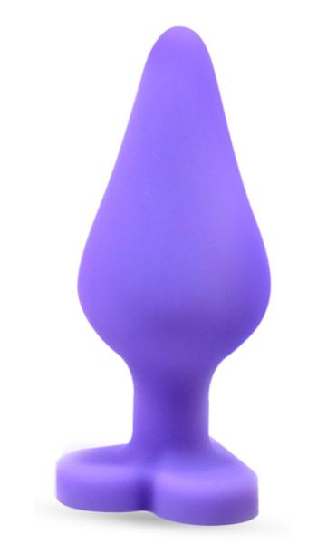 Naughtier Candy Heart Purple Butt Plug