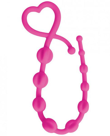 Gossip Hearts & Spurs Anal Beads Magenta Pink