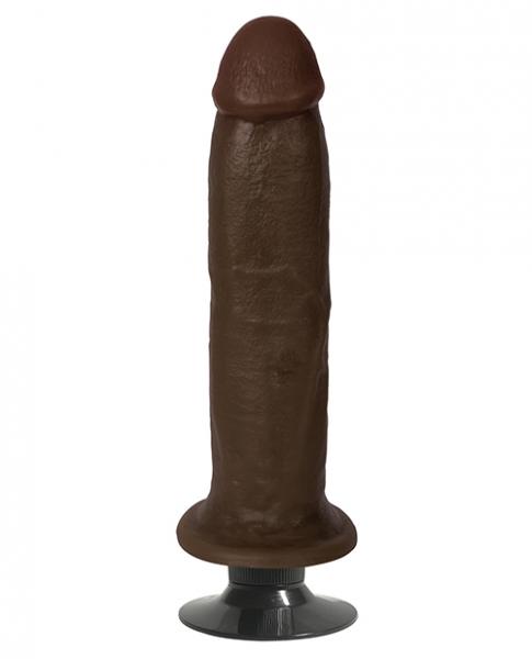 Jock Vibrating 8 inches Dildo With Suction Cup Brown