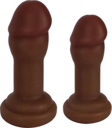 Jock Anal Plug Duo 2 Piece Set Chocolate Brown