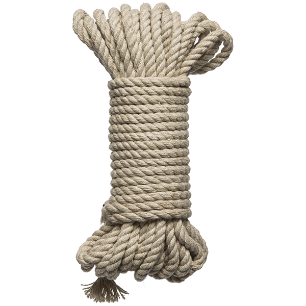 Kink Bind & Tie Hemp Bondage Rope 30 Feet Natural