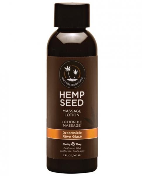 Earthly Body Hemp Seed Massage Lotion Dreamsicle 2oz