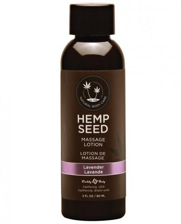 Earthly Body Hemp Seed Massage Lotion Lavender 2oz