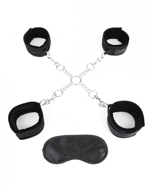 Deluxe Chain Hogtie, 4 Universal Soft Restraint Cuffs