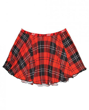 Vibes LIT AF Skirt Red Plaid L/XL