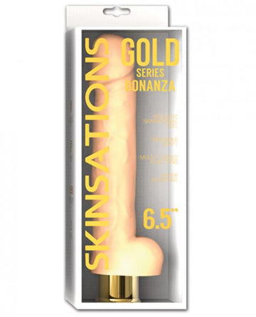 Skinsations Gold Series Bonanza 6.5 inches Vibrating Dildo