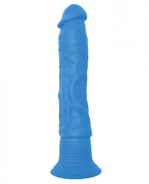 Neon Luv Touch Wall Banger Blue Vibrating Dildo