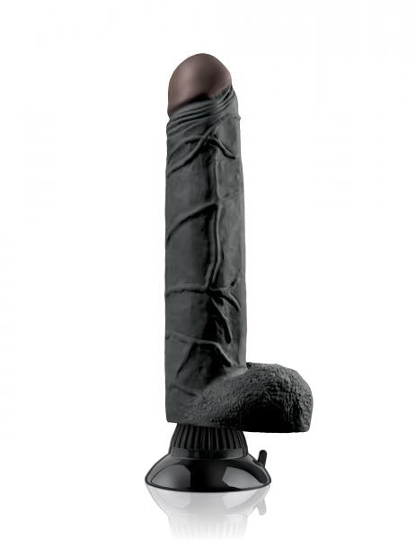 Real Feel No 7 9 inches Vibrating Dildo Black