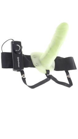 Fetish Fantasy Vibrating Hollow Strap-On Glow In The Dark