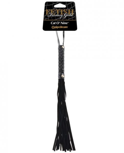 Fetish Fantasy Gold Cat O Nine Whip Black