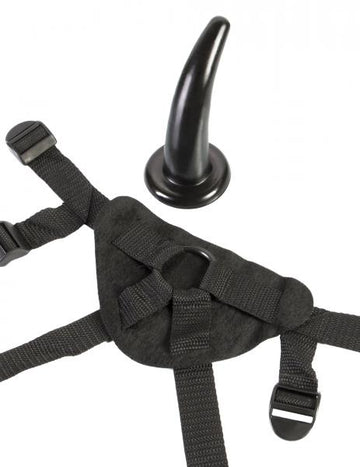 Limited edition fetish fantasy the pegger w/straps - black