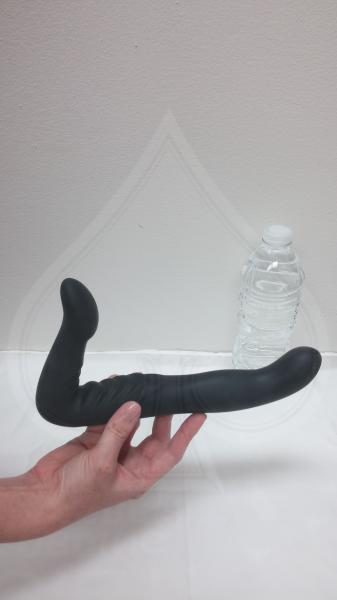 Silicone Strapless Strap On Black