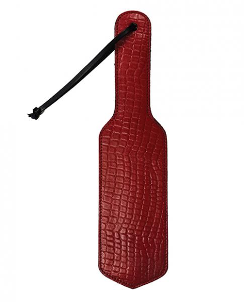 Rouge Leather Paddle Burgundy Snake Skin, Black