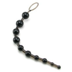 X 10 Beads Graduated Anal Beads 11 Inch - Black