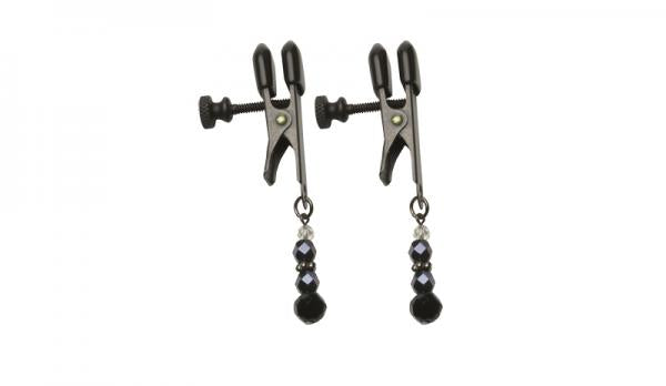 Black Beaded Clamps - Adjustable Broad Tip