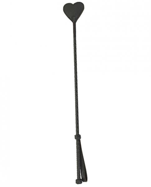 Spartacus Heart Riding Crop Brown Leather