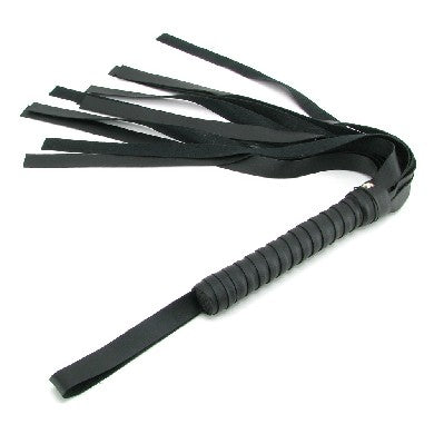 Faux Leather Flogger Black