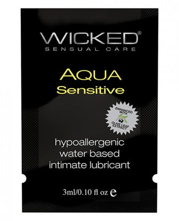 Wicked Aqua Sensitive Water Based Lubricant  .1 oz