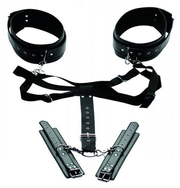 Acquire Easy Access Thigh Harness, Wrist Cuffs Black