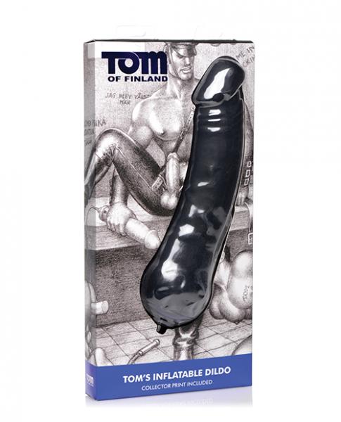 Toms Inflatable Silicone Dildo - Black