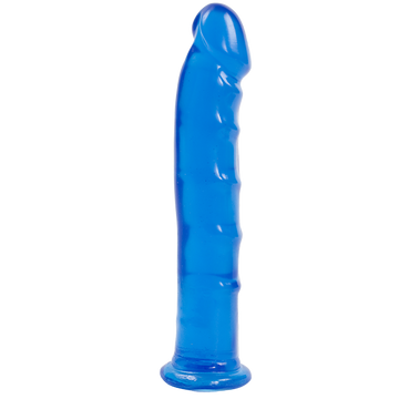 Jelly Jewels Dong With Suction Cup 8 Inch - Blue