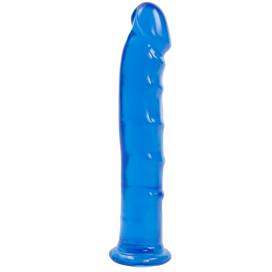 Jelly Jewels Dong With Suction Cup 8 Inch - Blue