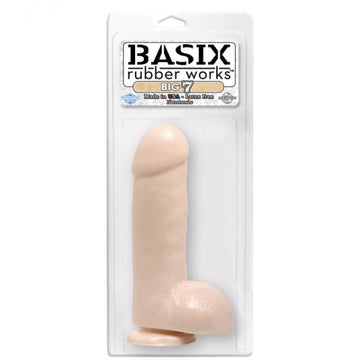 Basix Rubber Works - Big 7in Dong With Suction Cup Flesh