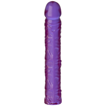 Crystal Jellies 10in Classic Dildo - Purple