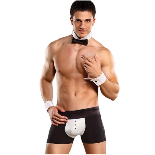 Male Power Butt-ler Costume S/M Black