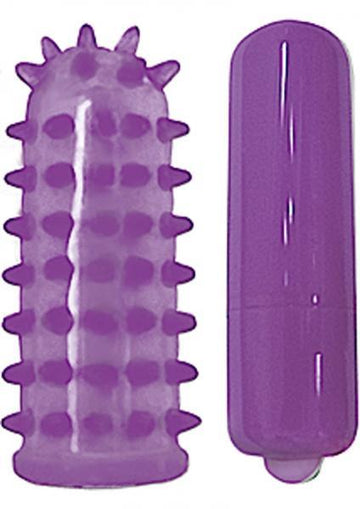 Mini Pocket Bullet Vibrator With Jelly Sleeve Purple