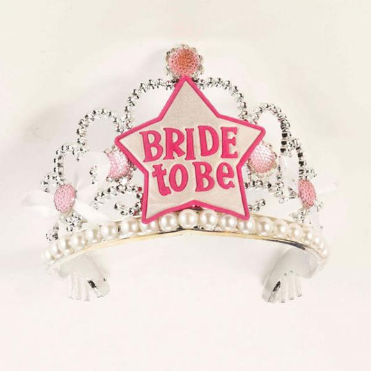 Bride To Be Star Tiara-wht/pink