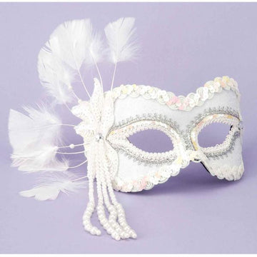 Fantasy Half Mask-white