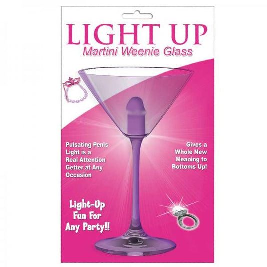 Martini Weenie Light Up Party Glass Purple