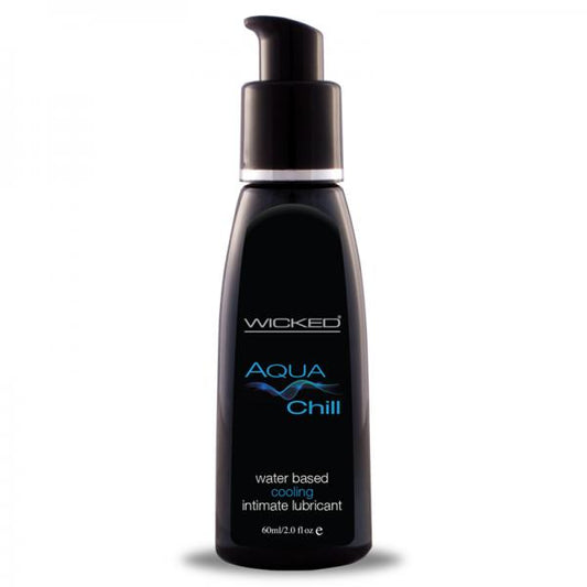 Wicked Aqua Chill Waterbased Cooling Sensatioln Lubricant 2oz.