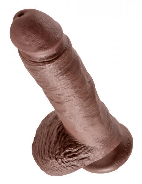 King Cock 8 inches Cock Balls Brown