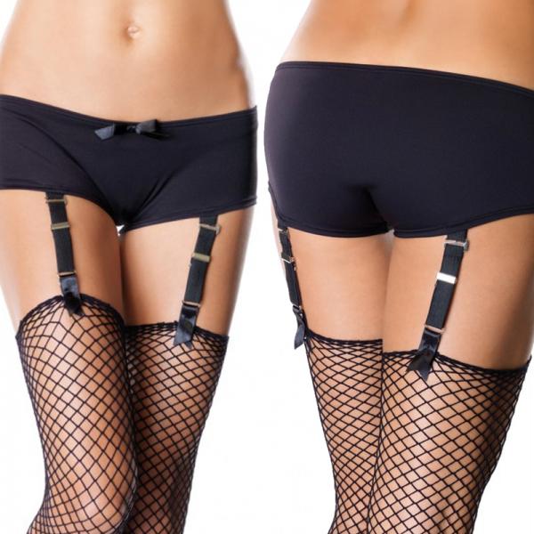 Garter Boyshort Med/lge Black