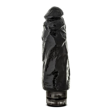 Hard Steel Power 7 Black Vibrating Dildo