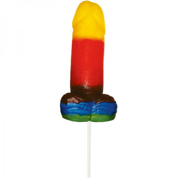 Sweet &amp; Sour Jumbo Rainbow Gummy Cock Pop