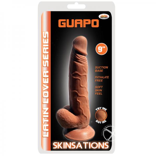 Latin Lover Guapo 9 Inches Dildo - Brown